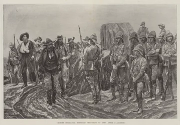 Rendición de Cronje, Bóers entregando las armas después de Paardeberg